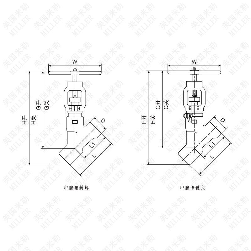 进口电站工艺截止阀连接尺寸